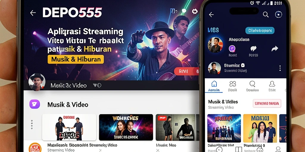Tampilan antarmuka DEPO555 dengan fitur Streaming Video interaktif.