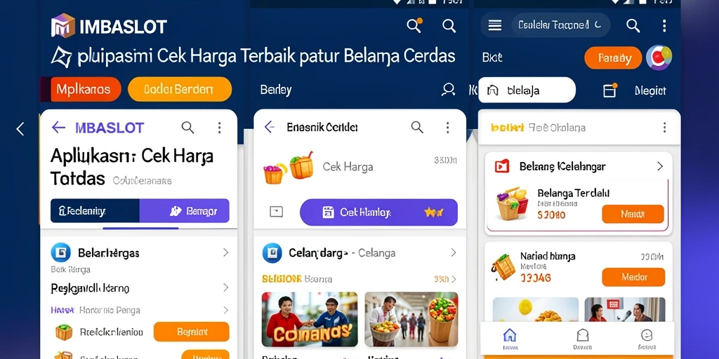 Antarmuka aplikasi IMBASLOT untuk cek harga produk.