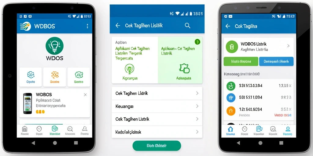 Tampilan antarmuka WDBOS yang sederhana dan informatif untuk Cek Tagihan Listrik.
